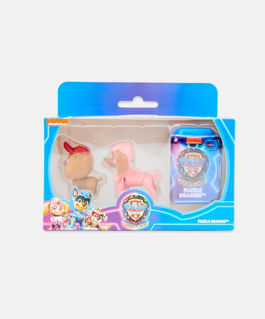 Paw Patrol The Mighty Movie 3D Puzzle Erasers, Surprise Collectible Figures for Kids, 1pk / 3pk / 8pk, PAW Patrol Pup Toys for Boys & Girls, School, Travel, Party Favors