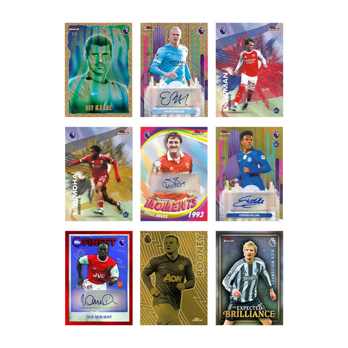 Topps Finest Premier League 2026 Soccer Hobby Box, 6 Packs with 10 Cards per Pack, 2 Chrome Autograph Cards per Box, Official Premier League Trading Cards, 6+ Years