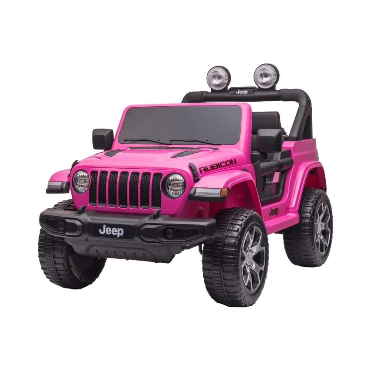 Lovely Baby LB 555EL Jeep Ride-On Car for Kids, 2-6 Years, Electric 4-Motor Off-Road Vehicle, Remote Control, Key Start, LED Lights, MP3/USB Music, EVA Wheels, Leather Seat – Green, Red, Orange, or Pink