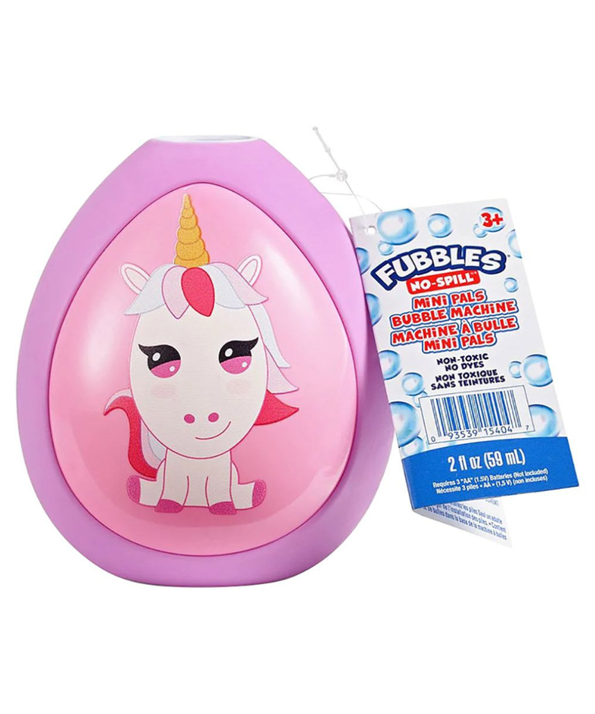 Fubbles Mini Pal Bubble Machine for Kids, Automatic Bubble Blower with 59ml Bubble Solution, Portable Bubble Toy for Outdoor Play, Summer Parties and Birthdays, High Quality Bubble Maker for Toddlers Ages 3 and Up, Style May Vary