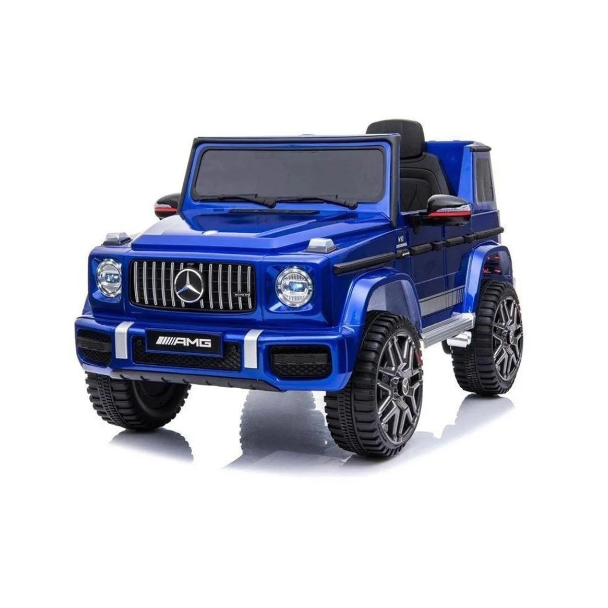 Licensed Mercedes-Benz AMG G63 Ride-On Car for Kids, 3+ Years, 12V Battery Powered Electric SUV with Remote Control, LED Lights, USB Music Player, Realistic Design – Black, White, Red, Blue