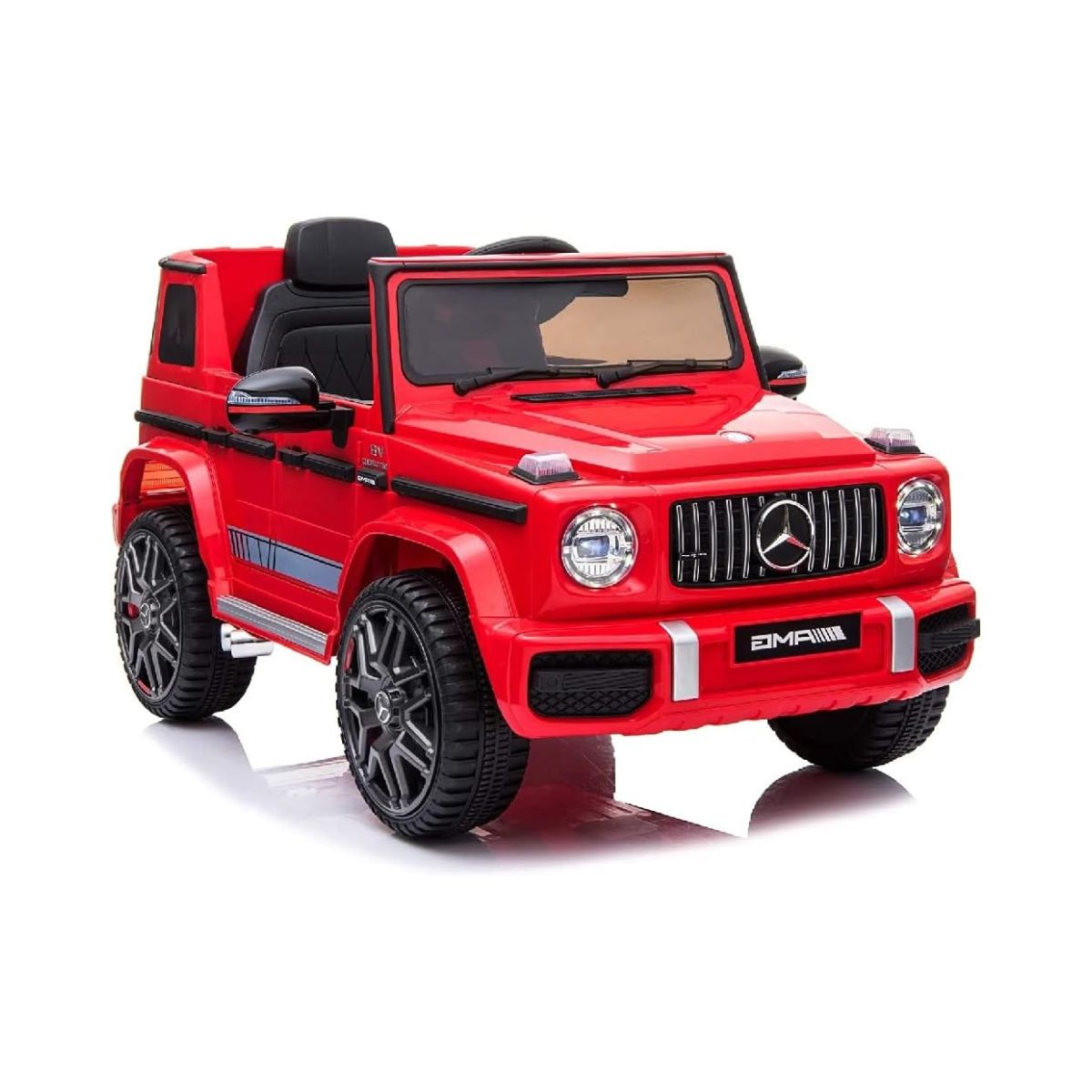 Licensed Mercedes-Benz AMG G63 Ride-On Car for Kids, 3+ Years, 12V Battery Powered Electric SUV with Remote Control, LED Lights, USB Music Player, Realistic Design – Black, White, Red, Blue
