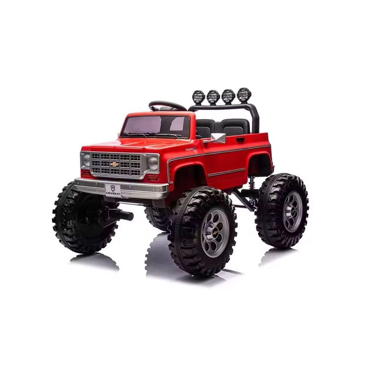 Chevrolet Cheyenne 24V 4 Motor Ride-On Pickup Truck for Kids, 3+ Years, 2 Seater, Parental Remote, LED Lights, Music Player, Storage Basket