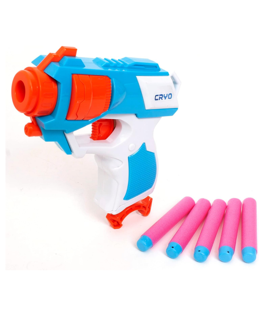 Cryo Agent Lone Wolf Dart Gun, Easy Operation Foam Blaster with Accuracy Sight, Includes 5 Darts, Toy Gun for Kids 8+