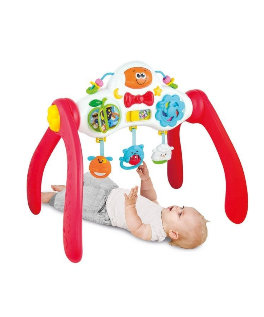 Winfun Grow-with-Me Melody Gym Interactive Toy, Convertible Baby Activity Center with Hanging Toys, Music and Light-Up Features, Ages 3 Months+