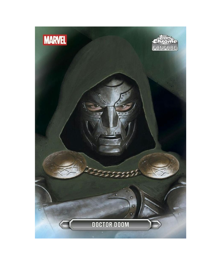 Topps Chrome Marvel Comics 2026 Value Box, 8 Packs with 4 Cards per Pack, 32 Trading Cards, 2 Exclusive RayWave Parallels, Fantastic Four Anniversary Inserts, 6+ Years