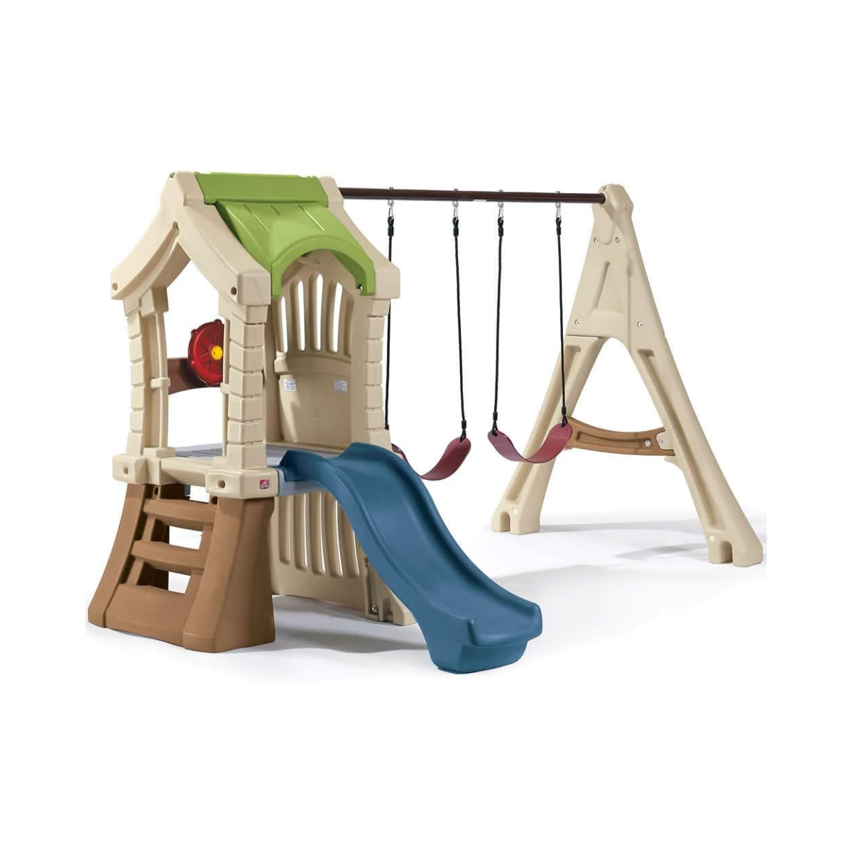 مجموعة ألعاب ستيب 2 بلاي أب جيم ريفرش، مجموعة تسلق خارجية، زحليقة وأرجوحة للأطفال من سن 3 إلى 8 سنوات، مركز أنشطة في الفناء الخلفي، مجموعات ألعاب