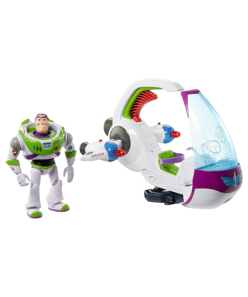 Disney Pixar Toy Story Galaxy Explorer Spacecraft Toy Vehicle with Launcher Claw Rescue Feature for Kids 4+ Buzz Lightyear Space Adventure Playset GNJ48