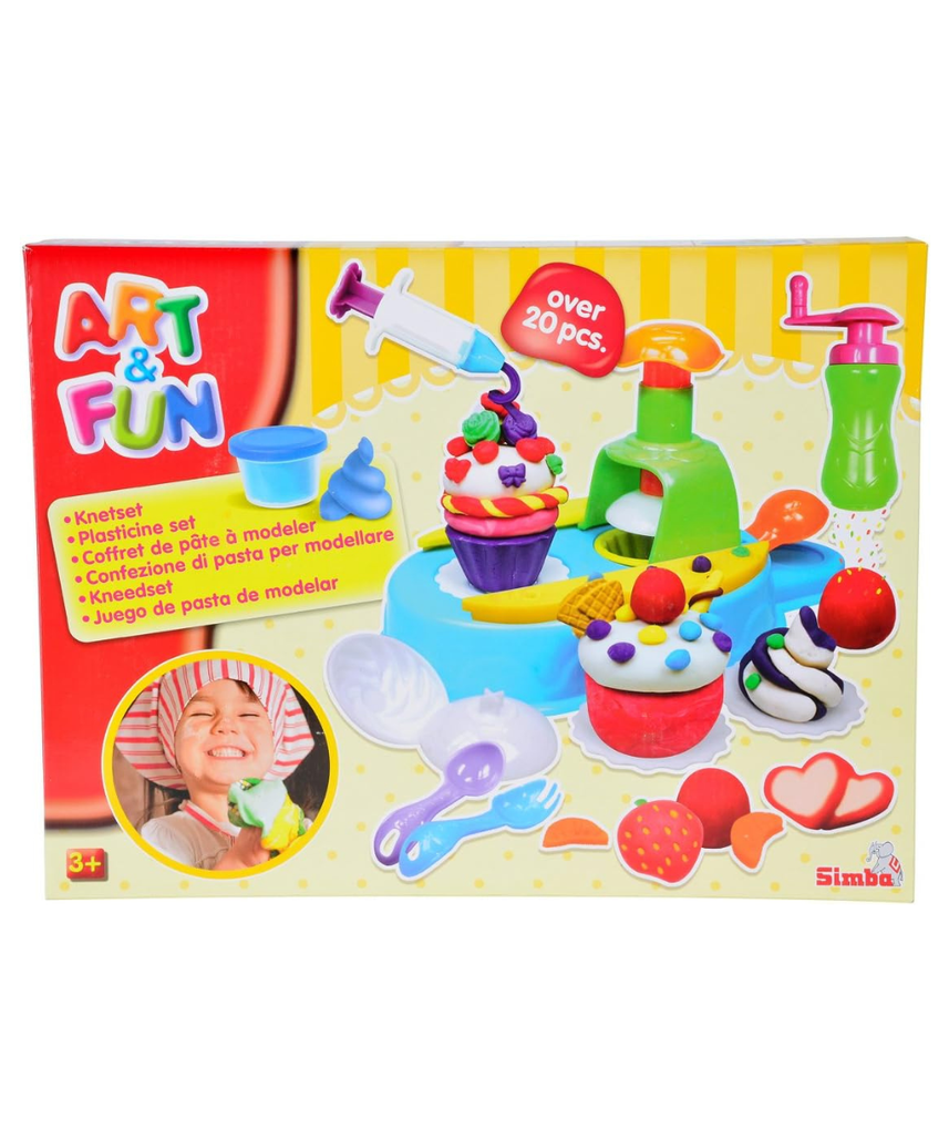 Simba Art & Fun Plastic Dough Cupcake Set, 9-Piece, Kids 3+