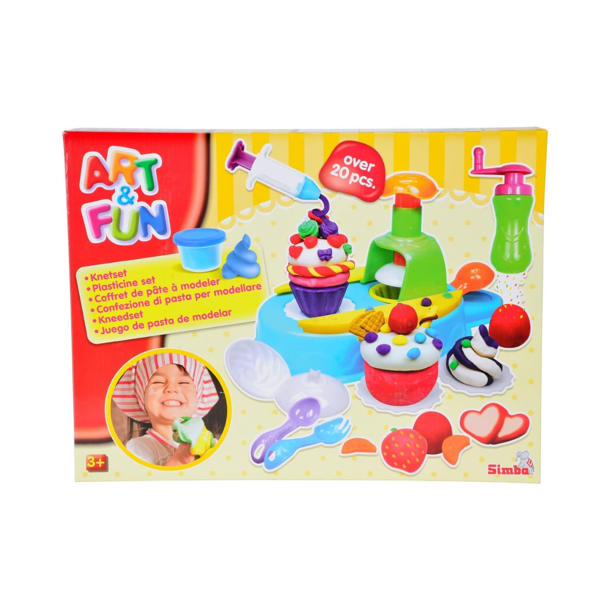 Simba Art & Fun Plastic Dough Cupcake Set, 9-Piece, Kids 3+