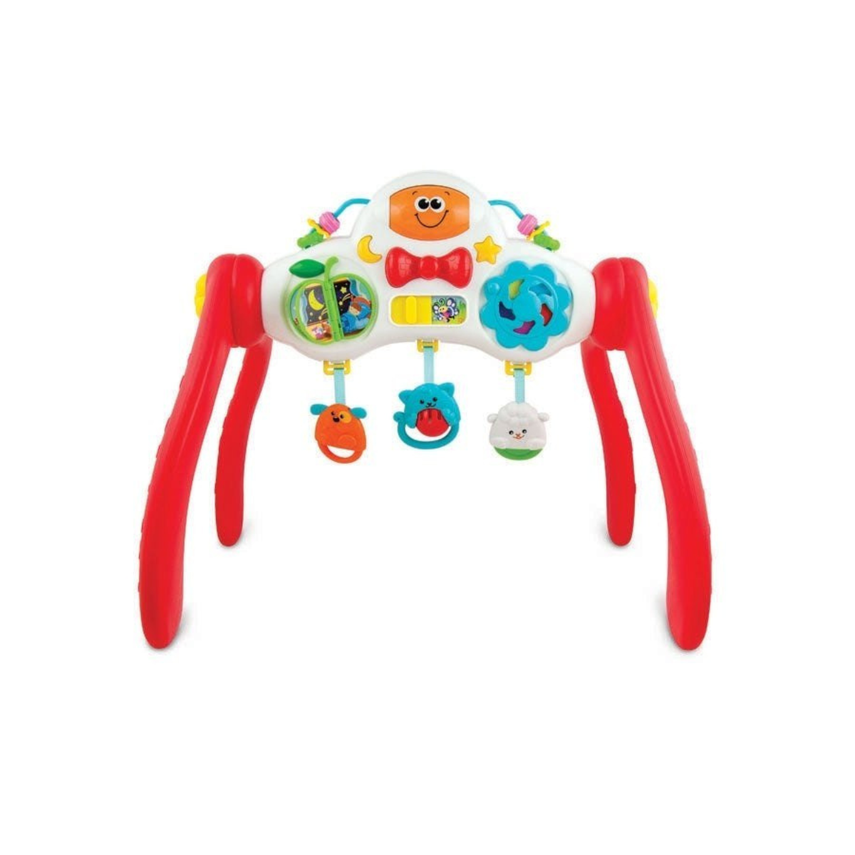 Winfun Grow-with-Me Melody Gym Interactive Toy, Convertible Baby Activity Center with Hanging Toys, Music and Light-Up Features, Ages 3 Months+