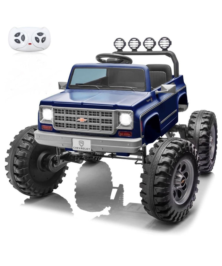 Chevrolet Cheyenne 24V 4 Motor Ride-On Pickup Truck for Kids, 3+ Years, 2 Seater, Parental Remote, LED Lights, Music Player, Storage Basket