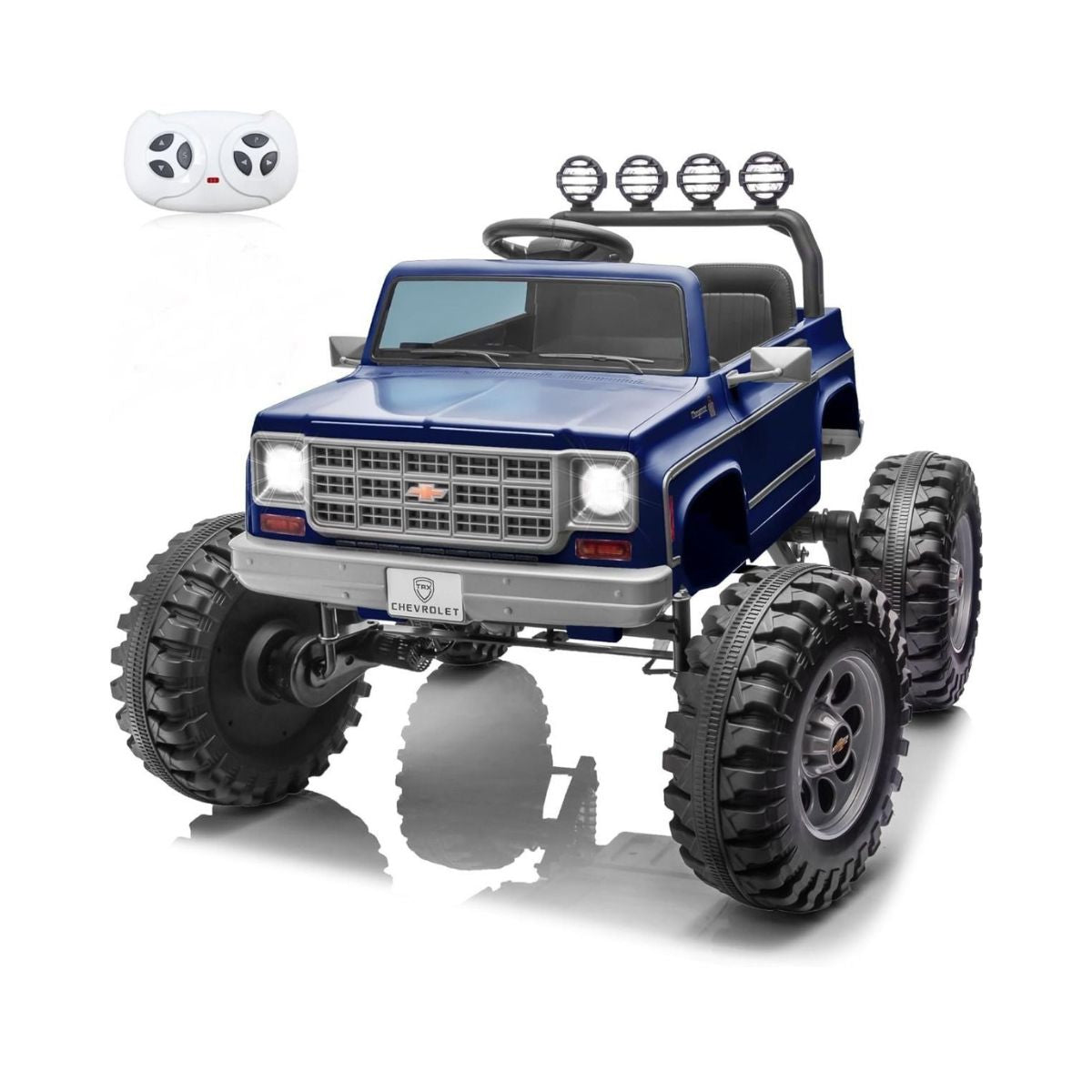 Chevrolet Cheyenne 24V 4 Motor Ride-On Pickup Truck for Kids, 3+ Years, 2 Seater, Parental Remote, LED Lights, Music Player, Storage Basket