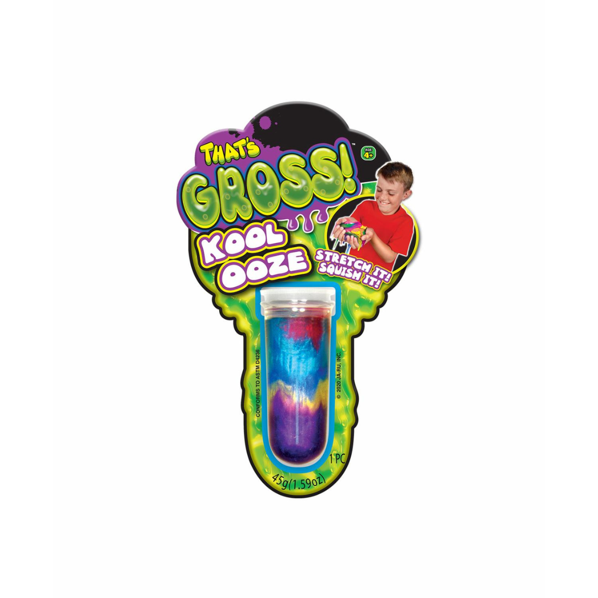 JARU Slime Stress-Relief Toy, Stretchy Fluffy Joke Slime for Kids + Adults, Fun Party Favor, Sensory Play & Stress Relief, Assorted Colors