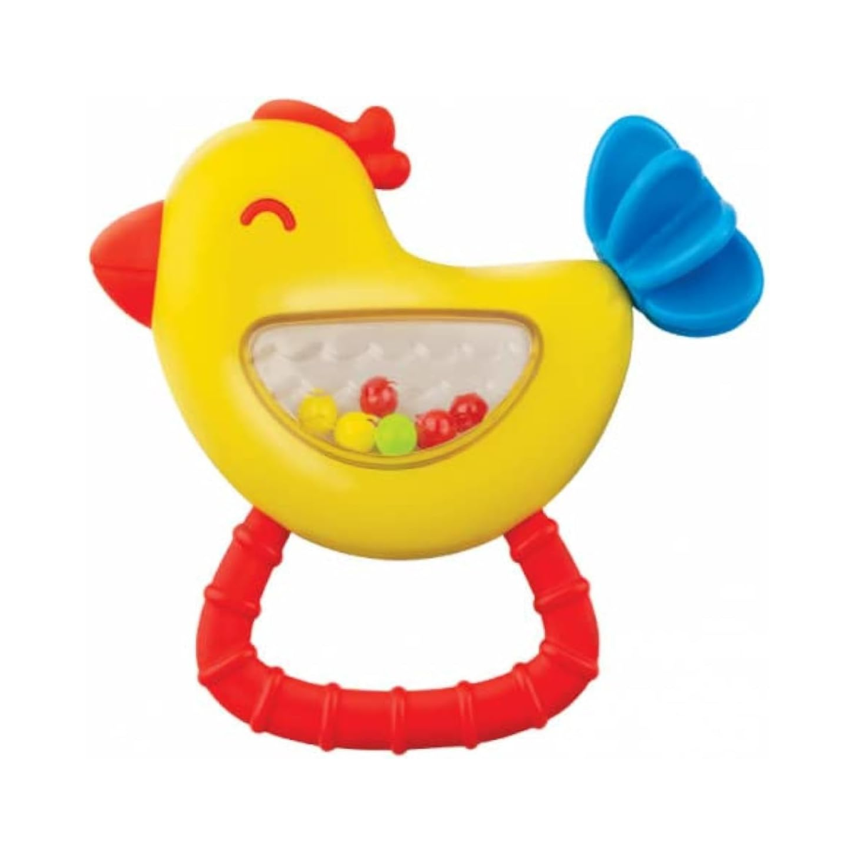 Winfun Shake N Spin Rattle Birdy, Toddler Baby Rattle Toy with Spinning Tail, Easy-Grip Handle, Multi-Color, Perfect Gift for Boys & Girls, 3+ Months