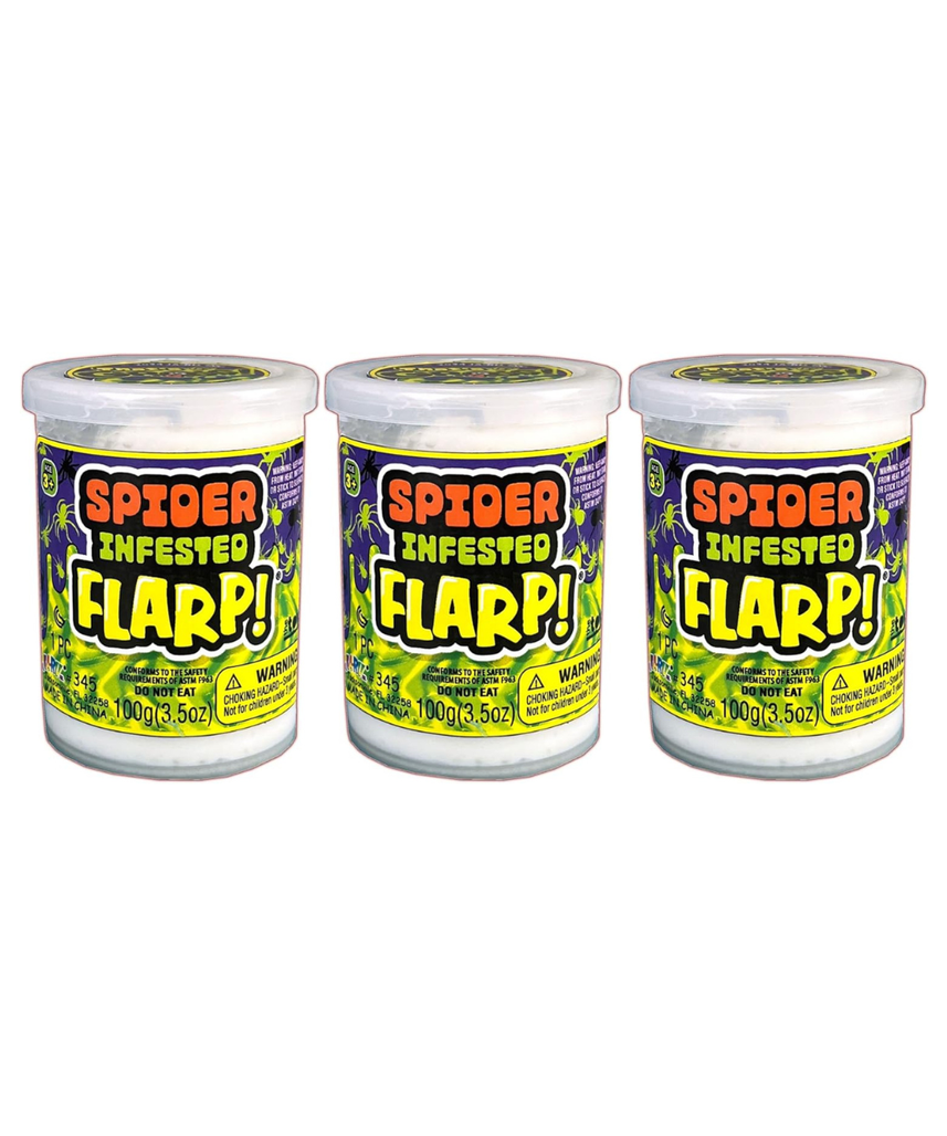 JA-RU Spider Infested Flarp Putty, 3-Pack Sensory Squishy Noise Putty with Creepy Spider Designs + Stress Relief Fidget Toy for Kids & Adults, Perfect for ADHD, Autism, Party Favors & Easter (345-3)