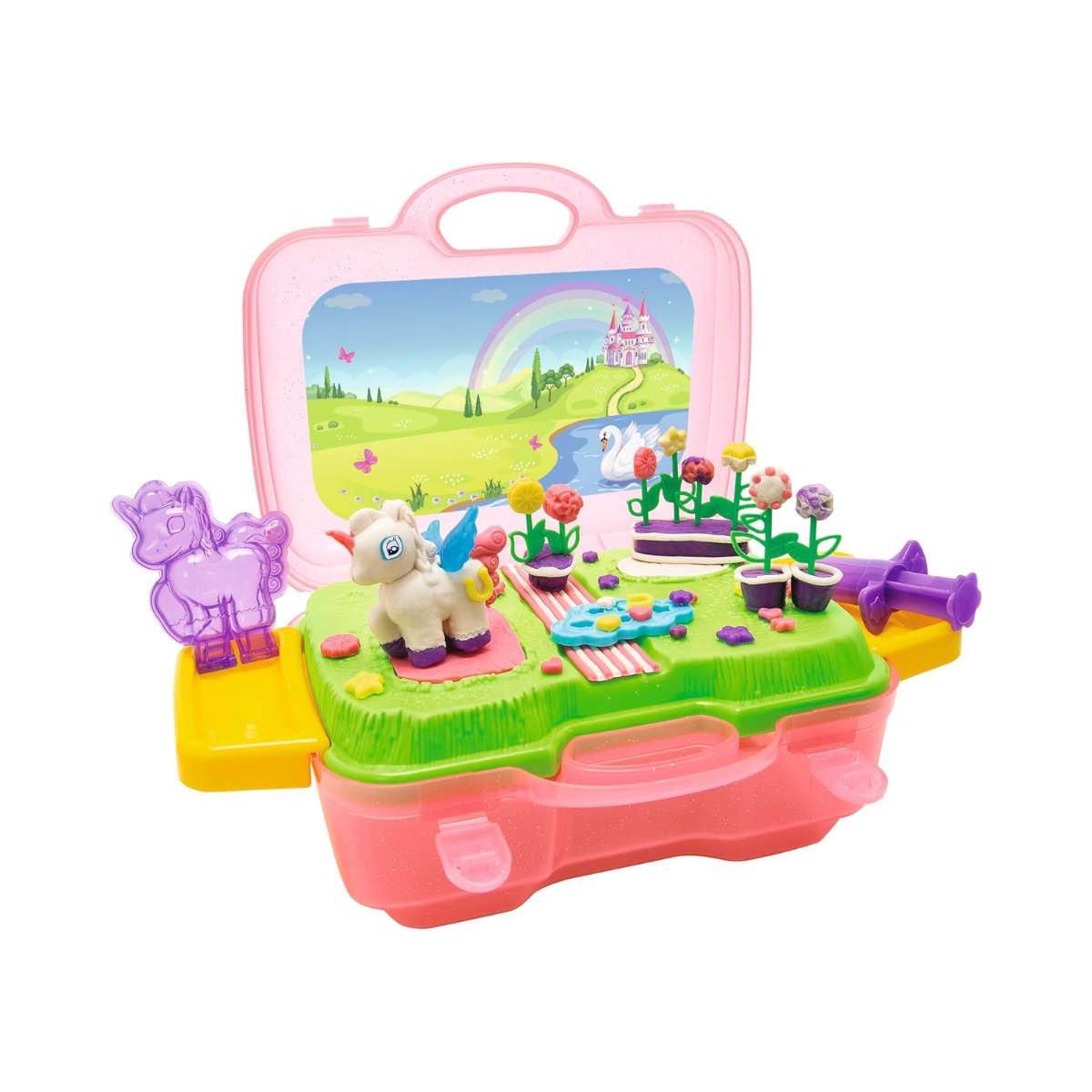 Simba Unicorn Fun Modelling Set, 15-Piece Creative Dough Activity Kit for Kids 3+, Multicolour