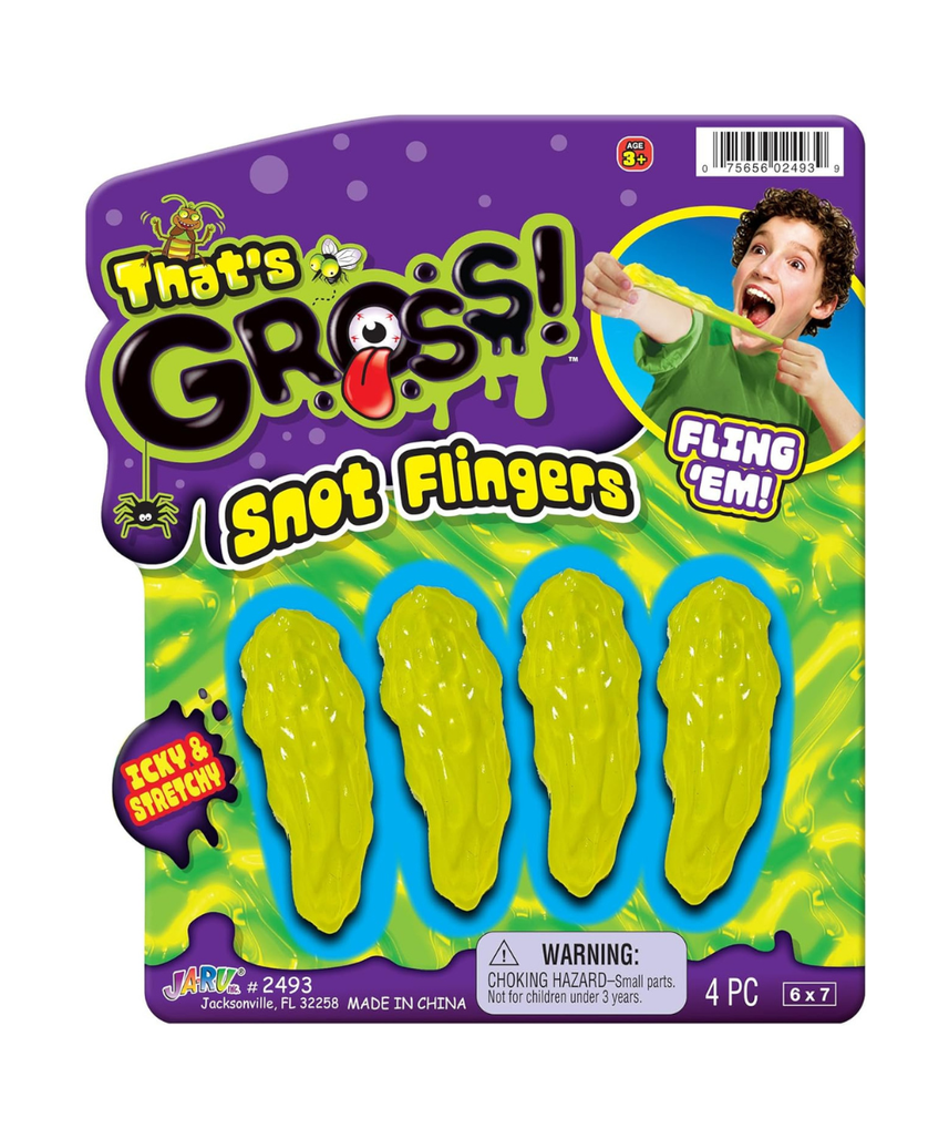 JA-RU Gross Snot Flinger Toy, Stretchy Sticky Flinger Booger Launcher, Funny Prank Toy for Kids 6Y+