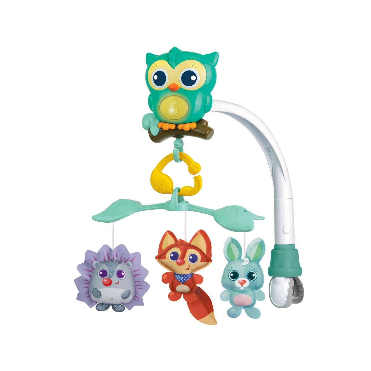 Winfun 3-in-1 Woodland Friends Soothing Mobile, Musical Crib Mobile, Stroller Toy & Light-Up Owl Pal for Babies 0+ Months