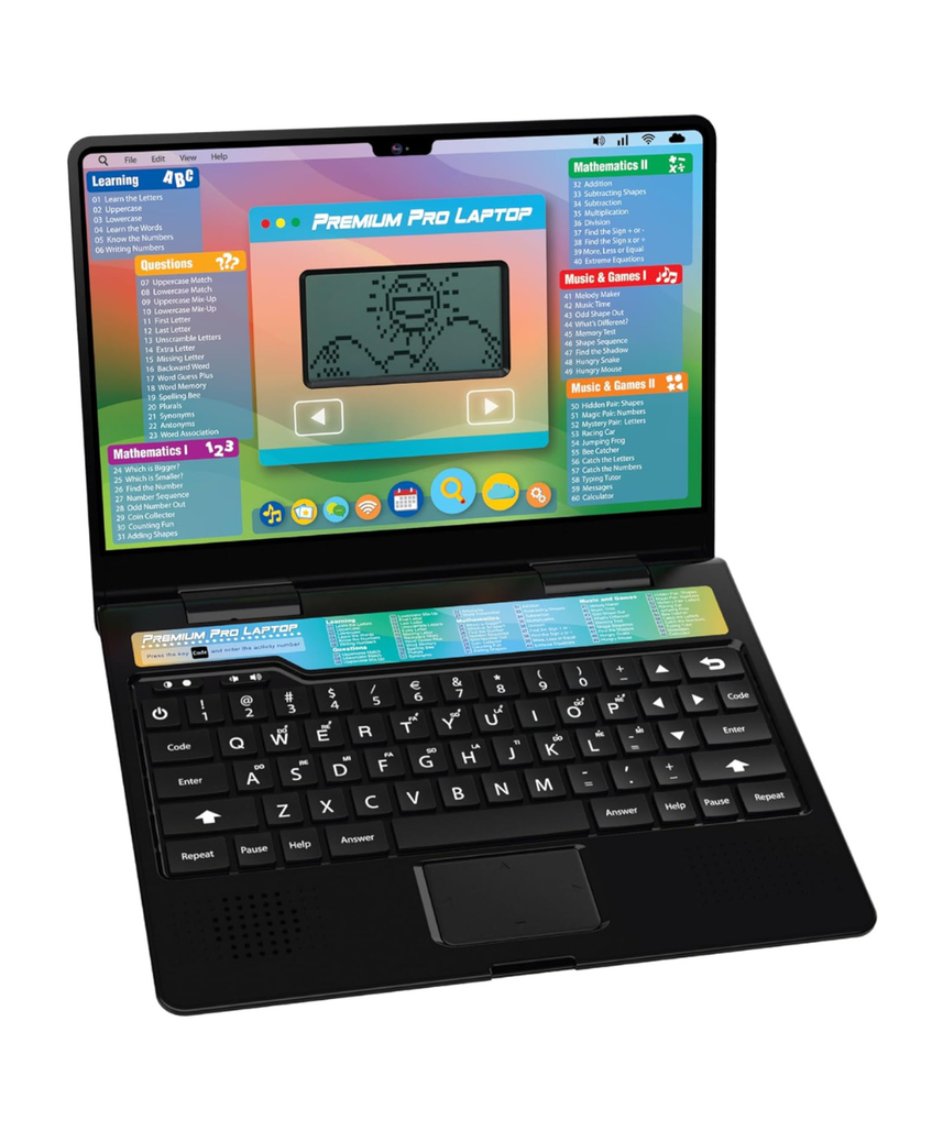 Winfun Premium Pro Laptop Educational Toy for Kids 3+ Years Interactive Learning Laptop with 60 Activities Teaching Letters Numbers Math Music & Games