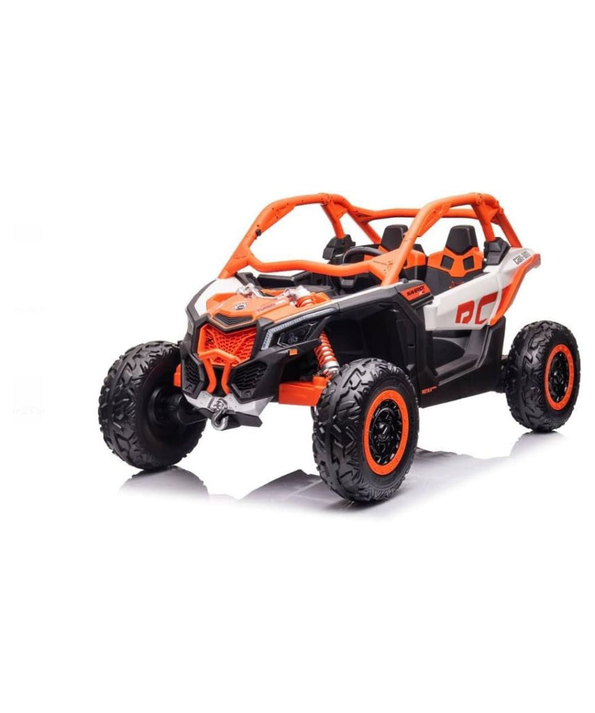 Can-Am Maverick Turbo RR 24V Kids Ride-On Buggy 4 Motors with Parental Remote Control, Off-Road Style Electric UTV for Kids 3+ Years