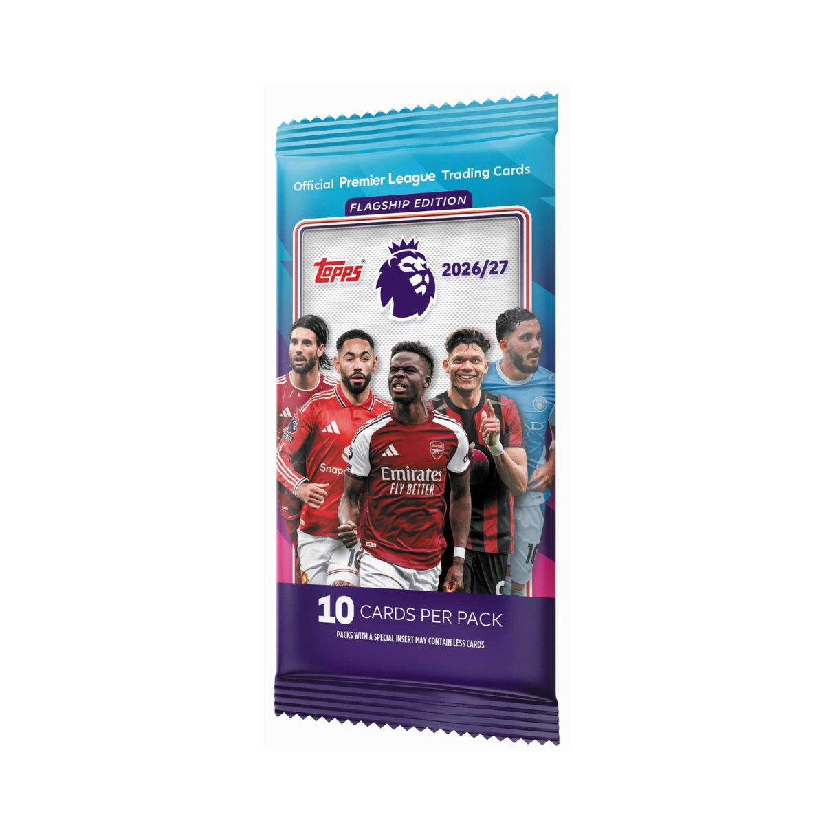 Topps Premier League 2026/27 Trading Cards Full Box, 28 Packs with 10 Cards per Pack, 280 Football Trading Cards, Premier League Stars and Rookies, Inserts, Parallels and Autograph Chase Cards, 6+ Years