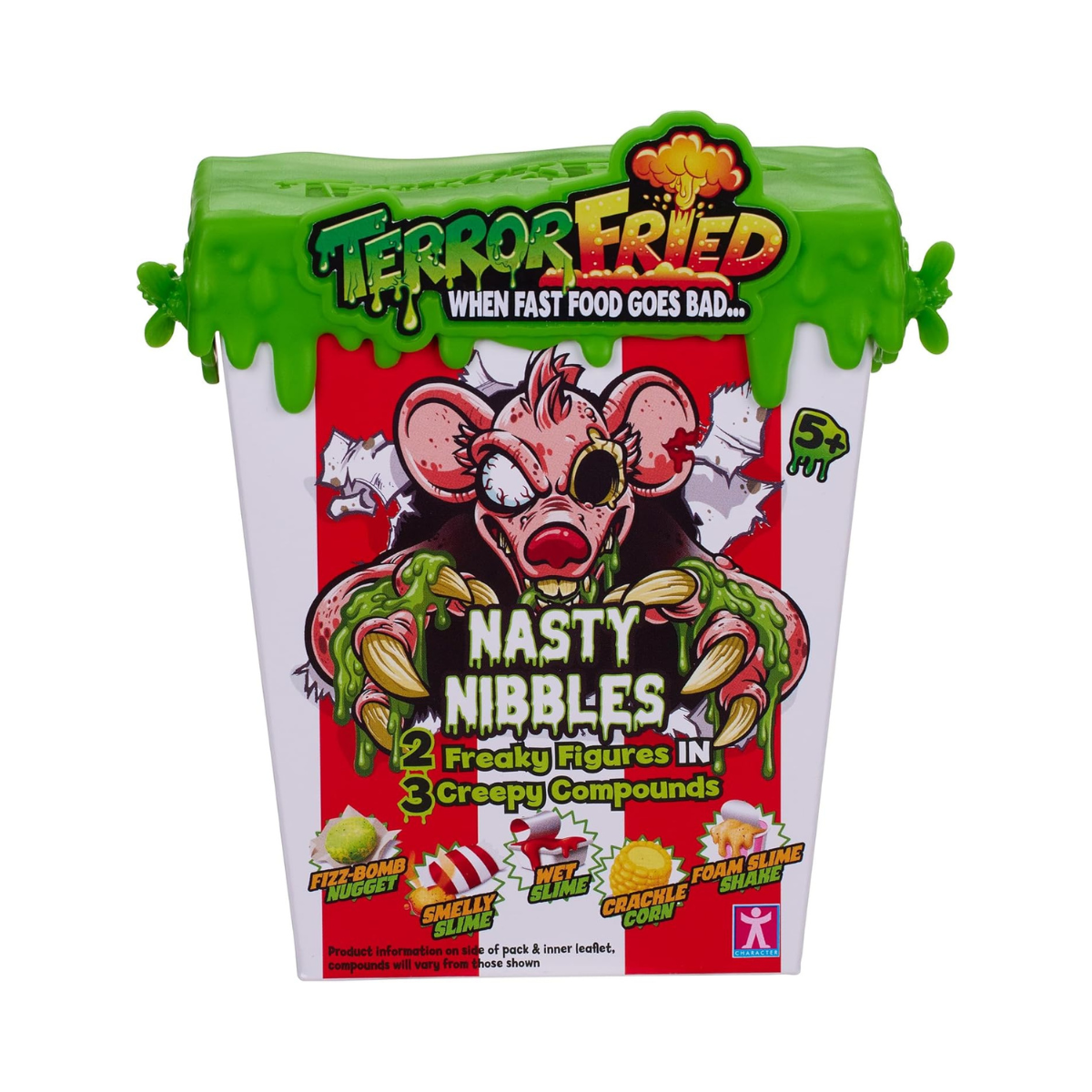 مجموعة ألعاب تفاعلية متعددة المكونات من تيرور فرايد 08091، شخصيات تجميعية مقرفة وحل للأولاد من سن 4 إلى 10 سنوات، مع ألعاب حسية وقابلة للتجميع، متعددة المكونات مع فقاعات وسحق وتشققات وطين