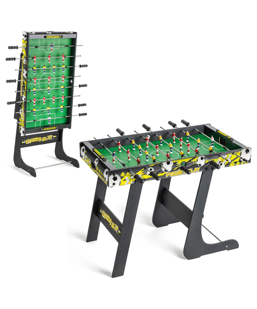 Powerplay 3ft Folding Football Table Game, Mini Table Football for Kids and Adults, Compact Foosball Table, Portable Design with Easy Storage, Indoor Game Table for Boys and Girls 5 Years+