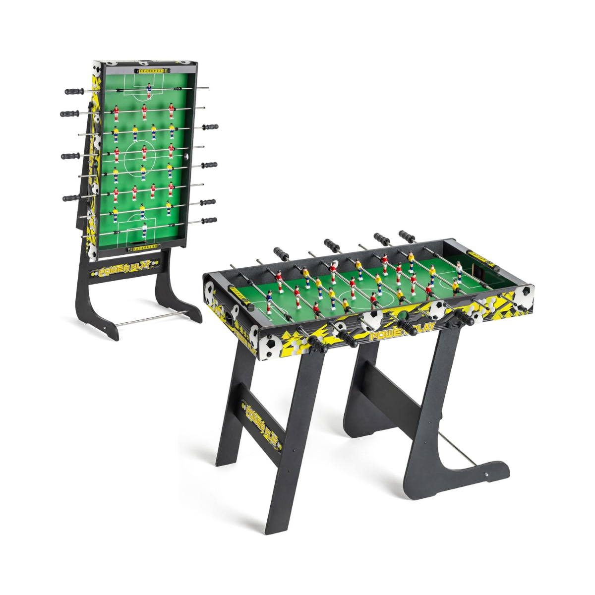 Powerplay 3ft Folding Football Table Game, Mini Table Football for Kids and Adults, Compact Foosball Table, Portable Design with Easy Storage, Indoor Game Table for Boys and Girls 5 Years+
