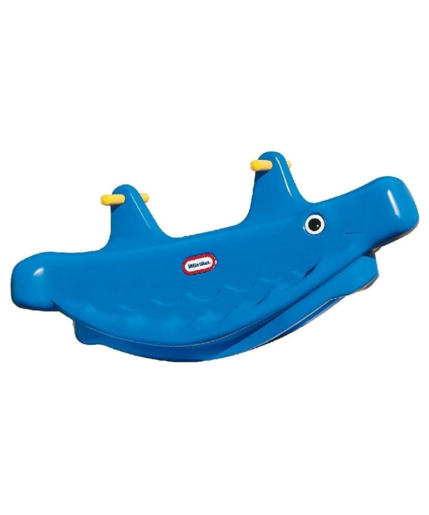Little Tikes Whale Teeter Totter Seesaw for Toddlers, Indoor and Outdoor Rocking Toy, Seats Up to 3 Children, Stable Plastic Design, 18 Months+