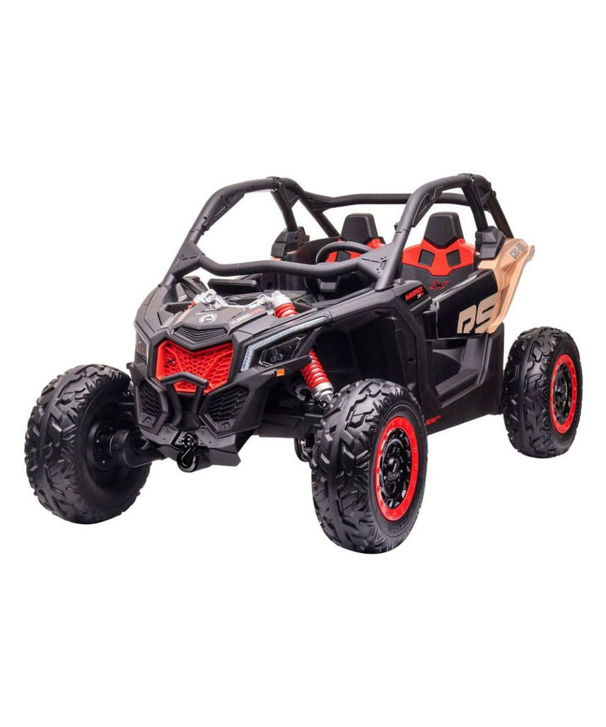 Can-Am Maverick Turbo RR 24V Kids Ride-On Buggy 4 Motors with Parental Remote Control, Off-Road Style Electric UTV for Kids 3+ Years