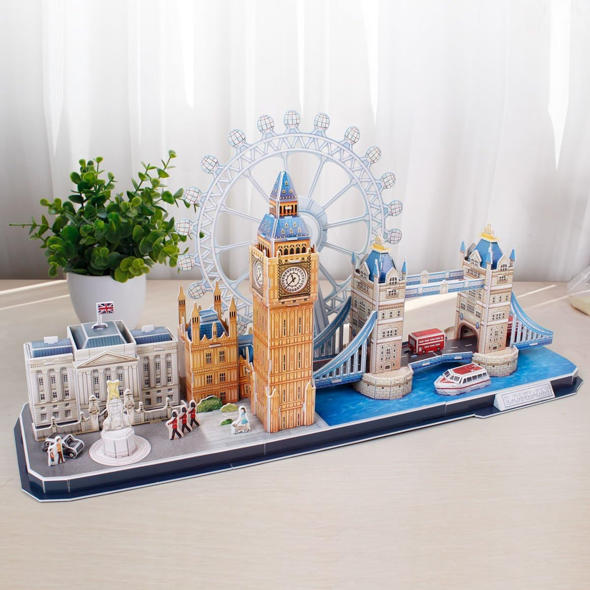 CubicFun 3D Puzzle City Line London Model Kit 107 Pieces City Skyline Landmarks DIY Craft Activity for Kids + Adults Ages 5+