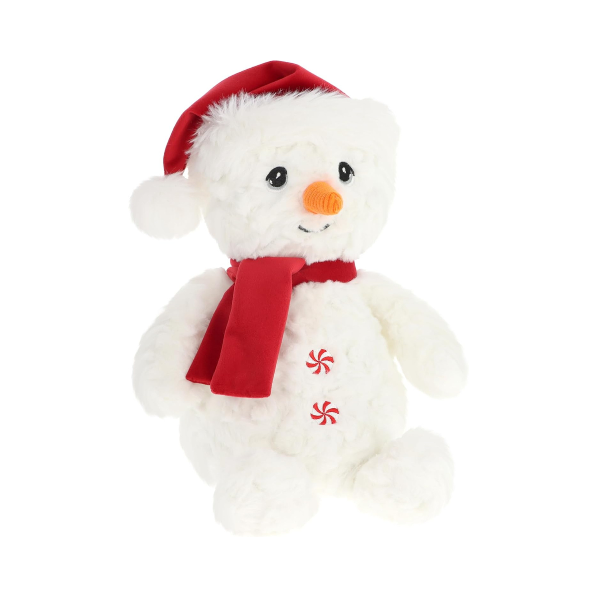 Keeleco Snowman Christmas Plush Toy, 25cm Soft Cuddle Plush, Eco-Friendly Recycled Material, Weighted Huggable Toy, Christmas Gift for Babies Toddlers & Adults, Ages 0+
