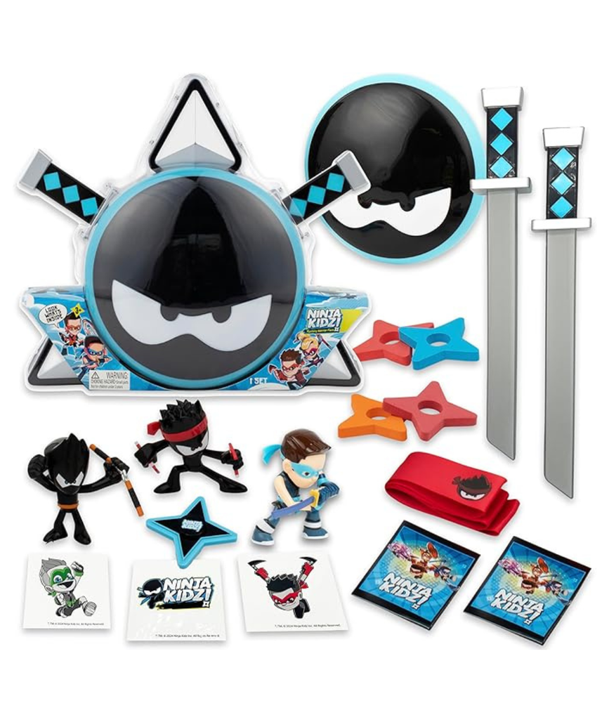 Ninja Kidz Mystery Warrior Pack, 18 Surprise Toys, Officially Licensed Ninja Kidz Collectibles for Kids 3+