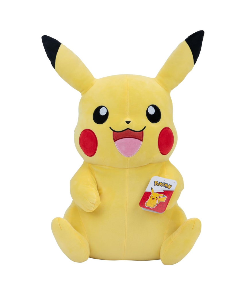 Pokémon Pikachu Plush 24 Inches Super Soft Cuddly Collectible Toy Officially Licensed Large Stuffed Pikachu for Kids Fans and Gifts