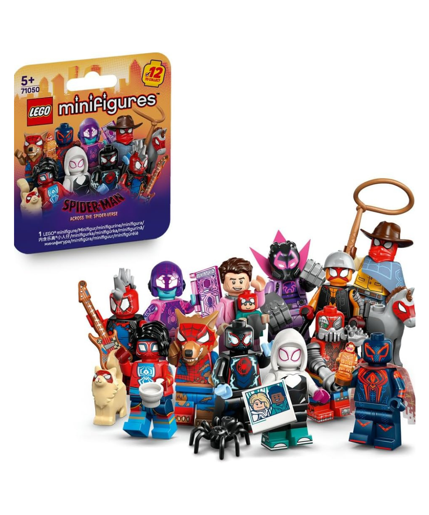 LEGO Minifigures Spider Man Across The Spider Verse Mystery Box 1 Random Figure Collectible Toy For Kids 5+