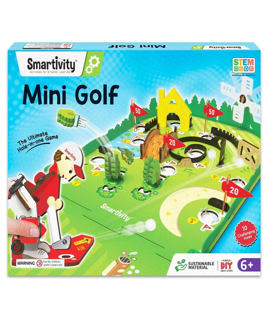 Smartivity DIY Mini Golf Tabletop Game Kit for Kids 6+ Years, STEM Wooden Construction Toy, Indoor Sports Game, Birthday Gift for Boys and Girls