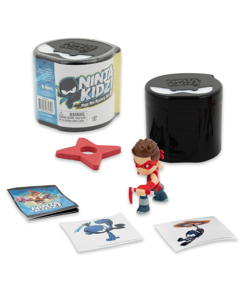 Ninja Kidz Mini Mystery Set – Officially Licensed Action Figures, Comics & Stickers, Ages 3+