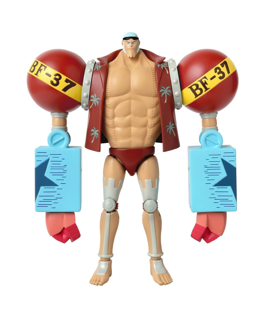 BANDAI Anime Heroes One Piece Franky 6.5 Inch Action Figure Shipwright Cyborg Straw Hat Pirates Collectible Toy