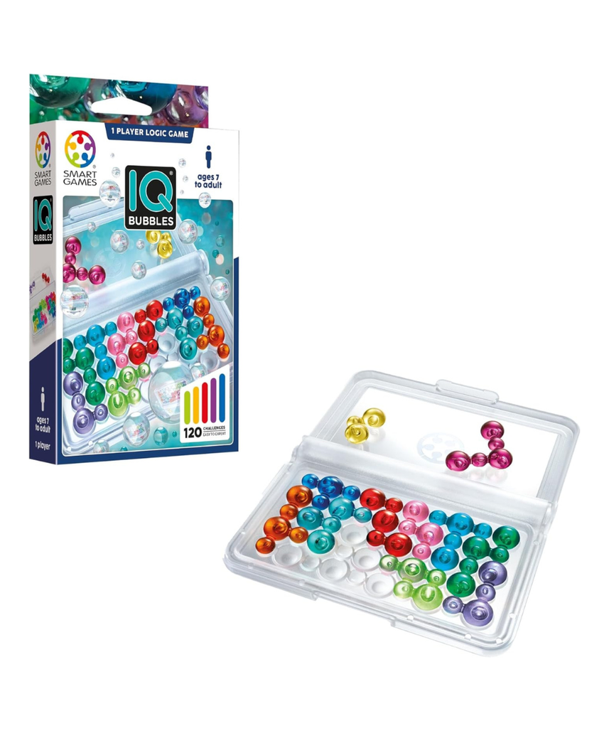 IQ Bubbles Logic Puzzle Brain Game for Boys and Girls Ages 7 Years and Up Portable Travel Game with 120 Challenges for Kids Teens and Adults