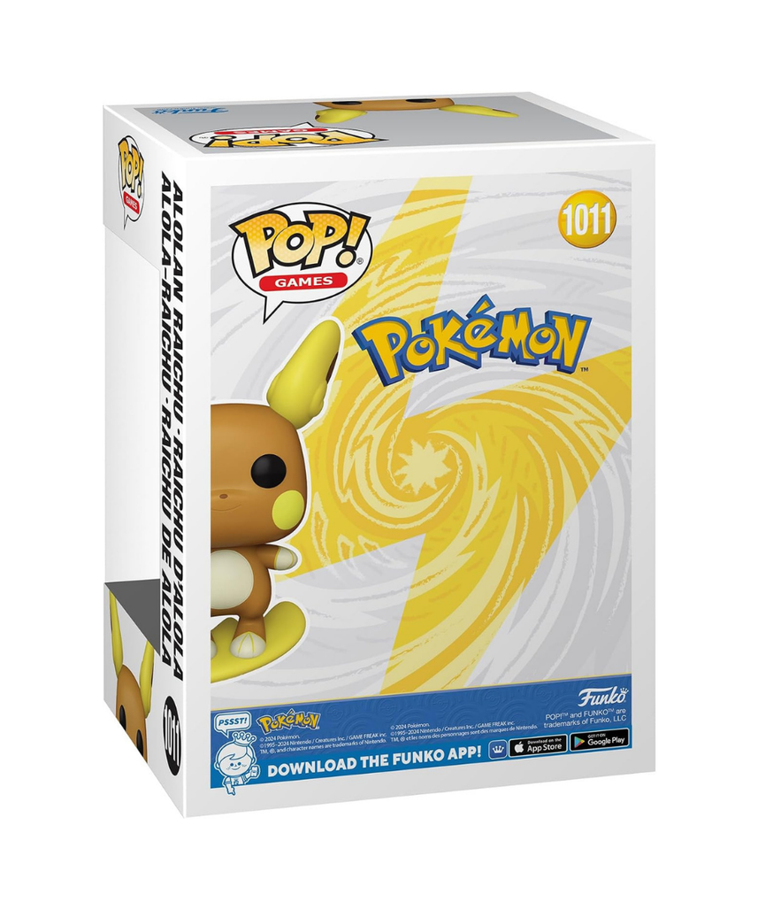 Funko Pop! Games: Pokemon - Raichu Alolan - (Alolan) - Collectable Vinyl Figure - Gift Idea - Official Merchandise - Toys for Kids & Adults - Video Games Fans - Model Figure for Collectors