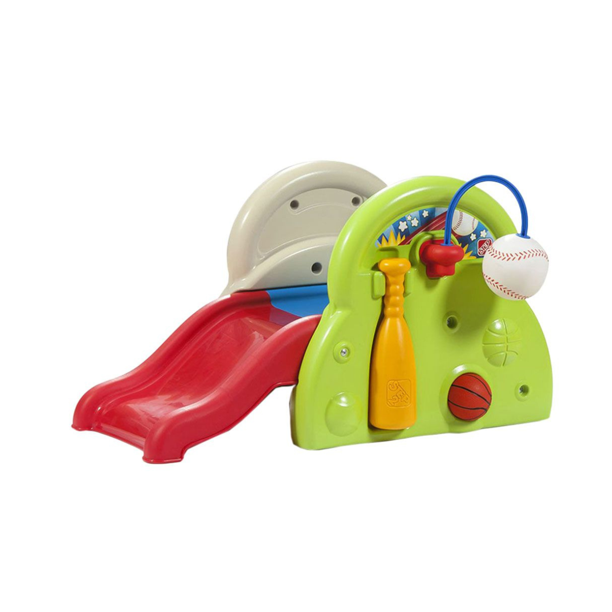 Step2 Sports-Tastic Activity Centre™, Indoor Toddler Sports Playset with Slide, Basketball, Soccer & Climbing, Ages 3+