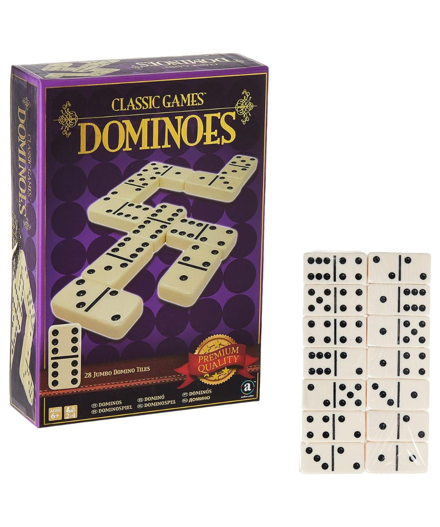 Ambassador Merchant Classic Games Dominoes, Linen, Off-White, 6 Years+