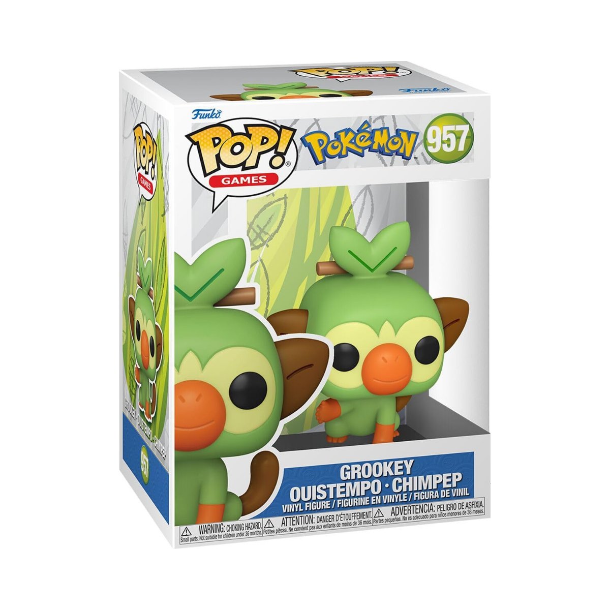 Funko Pop! Games: Pokemon - Grookey - Collectable Vinyl Figure - Gift Idea - Official Merchandise - Toys for Kids & Adults - Video Games Fans - Model Figure for Collectors and Display