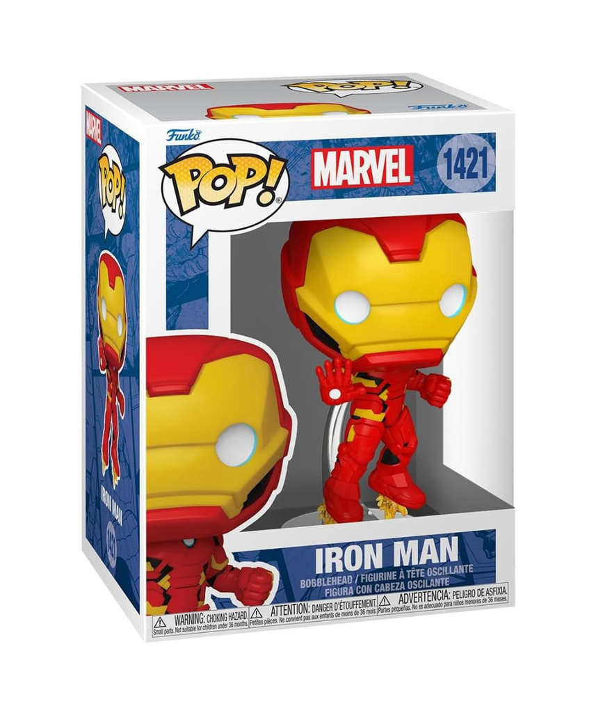 Funko Pop Marvel Iron Man Collectable Vinyl Figure Marvel Comics Superhero Toy for Kids & Adults Display Gift Idea Ages 3+