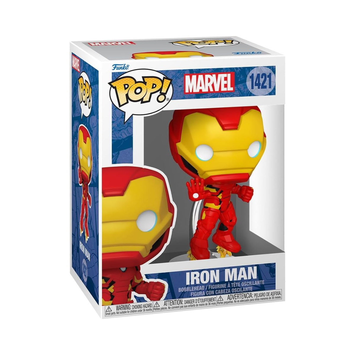 Funko Pop Marvel Iron Man Collectable Vinyl Figure Marvel Comics Superhero Toy for Kids & Adults Display Gift Idea Ages 3+