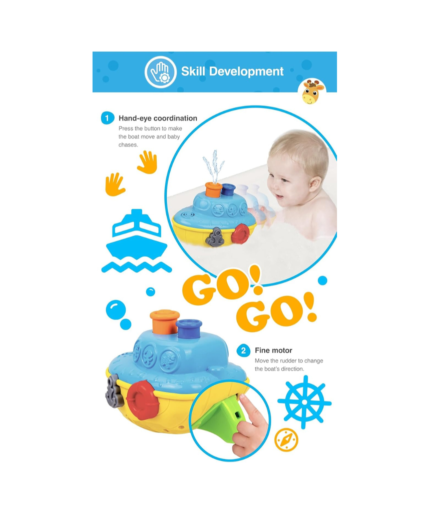 Winfun Water Fun Pal Boat Floating Bath Toy for Babies and Toddlers 6 Months and Up