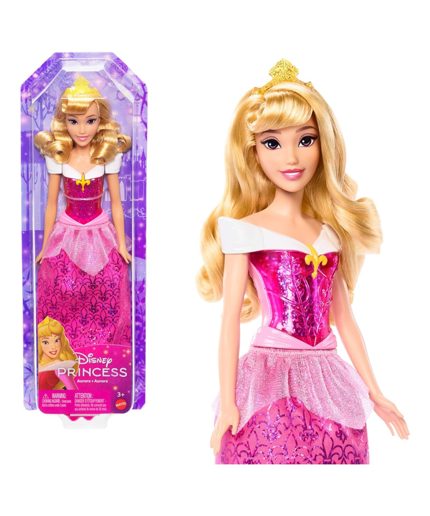 Disney Princess Aurora Sleeping Beauty Posable Fashion Doll with Sparkling Outfit, Accessories, and Royal Color Reveal Surprise – Gift for Kids, HLW09