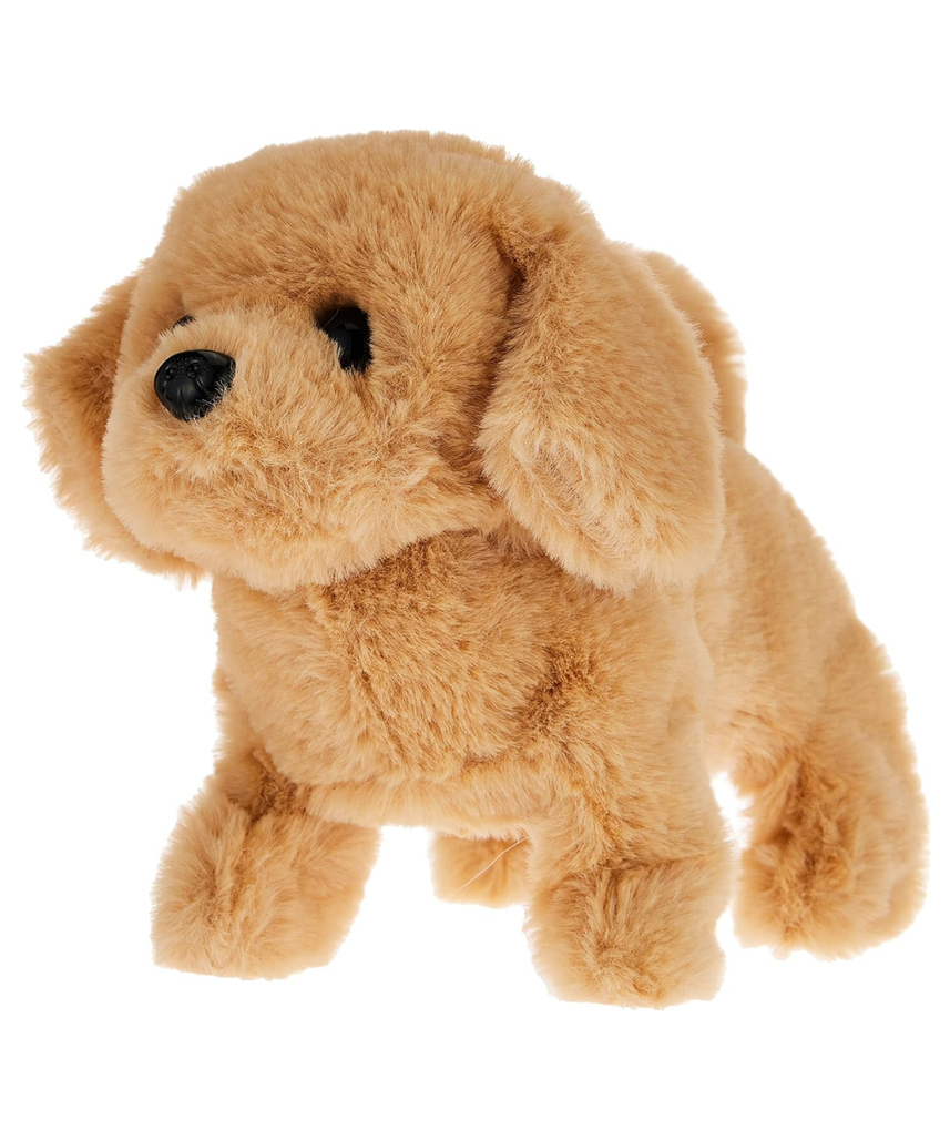 Pugs At Play Goldie Walking Dog Interactive Plush Toy with Bark Sound and Wagging Tail for Kids Ages 3 to 6