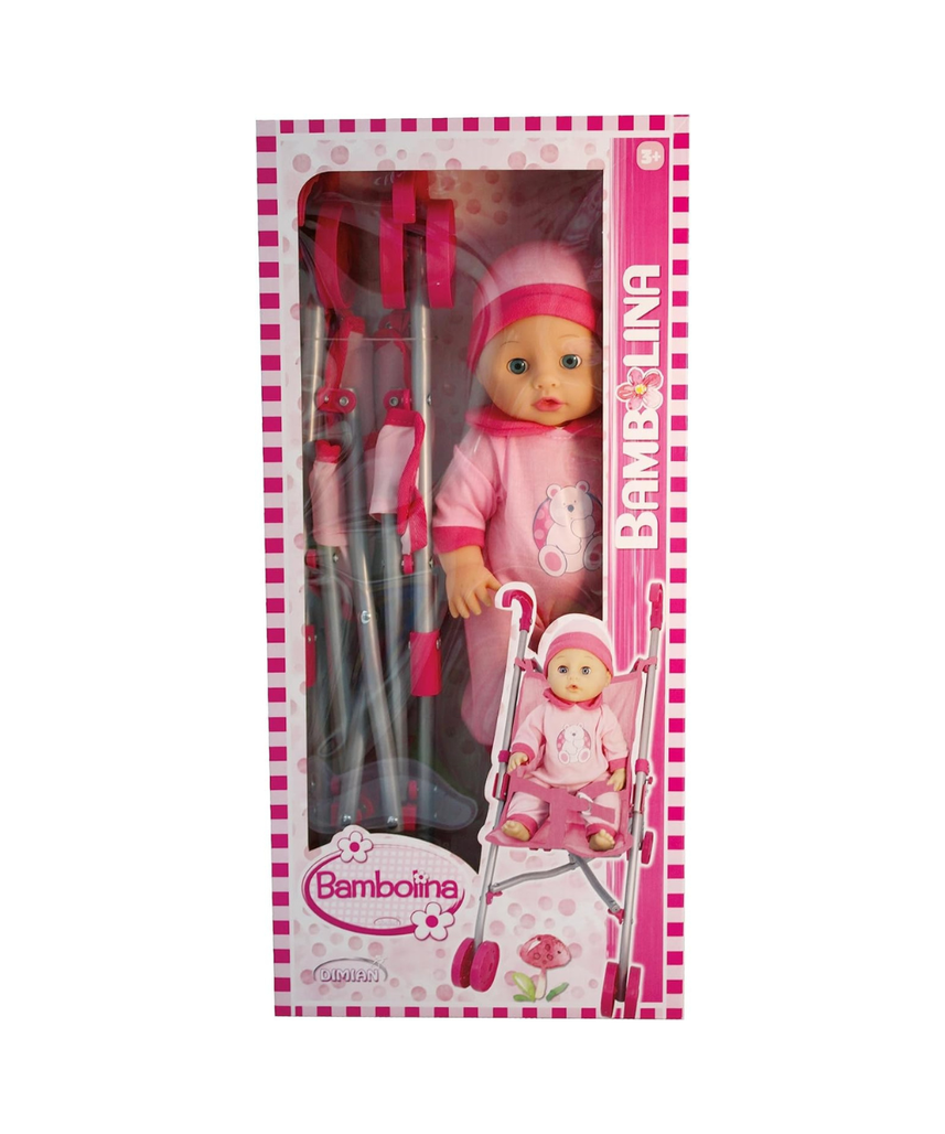 Bambolina Doll Carriage with 36 cm Doll, Ages 3+